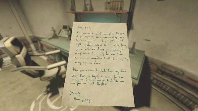 There are a lot of notes such as this one in the area. - Theta station | SOMA Game Walkthrough - Walkthrough - SOMA Guide