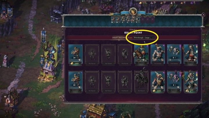 The last and surest way to build up your military power is to hire armies in settlements that belong to you - Songs of Conquest: Recruiting and Advancing Soldiers - Military - Songs of Conquest Guide