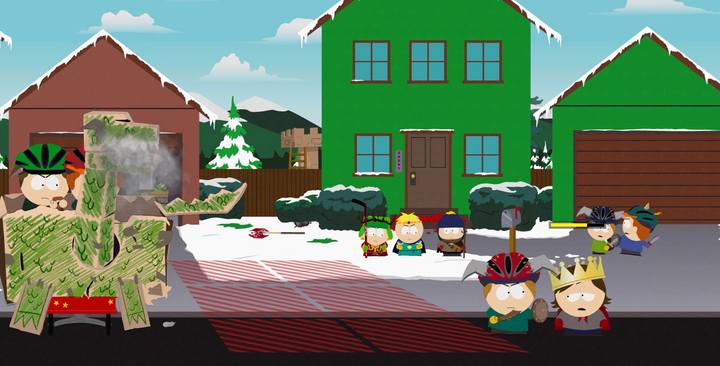 Notice the tactical arrangement: if you move 1 field behind the dangerous area, the enemy will set his ally on fire. - Prologue | Main Missions Walkthrough - Main Missions Walkthrough - South Park: The Fractured But Whole Game Guide