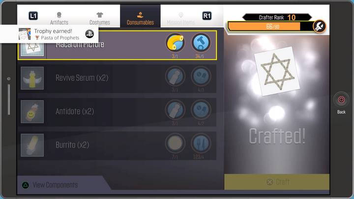 Crafting Macaroni Picture gives you an achievement! - Other recipes - Titles and secrets - South Park: The Fractured But Whole Game Guide