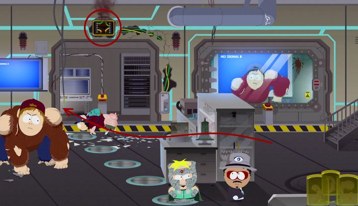 In the next room, there are the mutated sixth graders you have to face - The Many Asses of Dr. Mephesto | Main Missions Walkthrough - Main Missions Walkthrough - South Park: The Fractured But Whole Game Guide