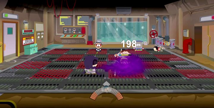 Try pushing the enemies onto the red squares - after the gauge is full, the layout of the red squares will change. - The Many Asses of Dr. Mephesto | Main Missions Walkthrough - Main Missions Walkthrough - South Park: The Fractured But Whole Game Guide