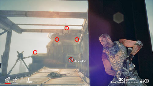 After the fight look around and listen to warning about hostile snipers in the area - Chapter XII - Rooftops - p. 1 - Game Walkthrough - Spec Ops: The Line - Game Guide and Walkthrough