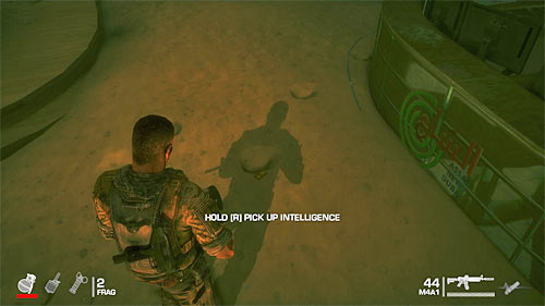 I advise to explore this area carefully because you can find another Intel Item at the place shown on the above screen - Sandstorm Cover-up - Chapter II - The Dune - p. 1 - Game Walkthrough - Spec Ops: The Line - Game Guide and Walkthrough
