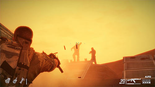 In the final section of this chapter prepare for very simple interactive scene, where you have to eliminate some enemies using your secondary weapon - Chapter II - The Dune - p. 2 - Game Walkthrough - Spec Ops: The Line - Game Guide and Walkthrough