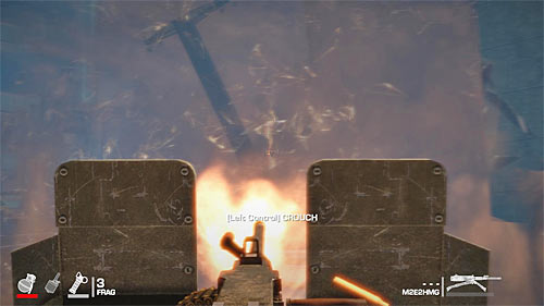 Start shooting at one of the large shutter only after receiving mentioned mission objective, because you're not able to destroy it earlier - Chapter IV - The Refugees - p. 2 - Game Walkthrough - Spec Ops: The Line - Game Guide and Walkthrough