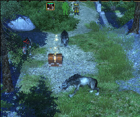 There is the Priest Galius standing nearby - Sevenkeeps (2) | Chapter: The Catapults of Underhall - Chapter: The Catapults of Underhall - Spellforce 2: Shadow Wars Game Guide