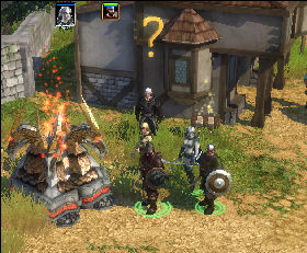 You receive a quest: find the Greys family hiding somewhere in the Gate of Swords - Rushwater Downs (2) | Chapter: Nightsong and the Message for the King - Chapter: Nightsong and the Message for the King - Spellforce 2: Shadow Wars Game Guide