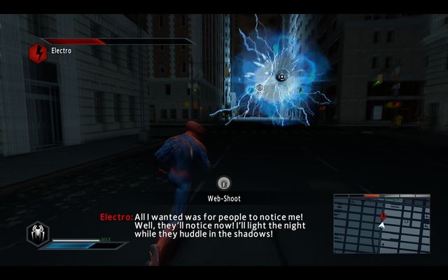 Avoid the paralyzing bolts - Power surge! - Walkthrough - The Amazing Spider-Man 2 - Game Guide and Walkthrough