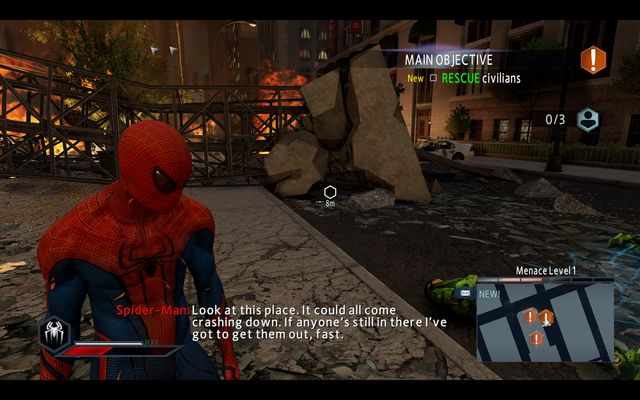 A civilian under the rubble - The Green Goblin! - Walkthrough - The Amazing Spider-Man 2 - Game Guide and Walkthrough