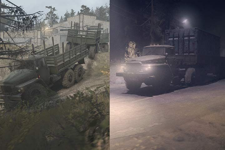 Trailers handle better in difficult terrain, but can carry less cargo than semi-trailers - Trailers or semi-trailers, best tips - Beginners Guide - Spintires MudRunner Guide and Tips