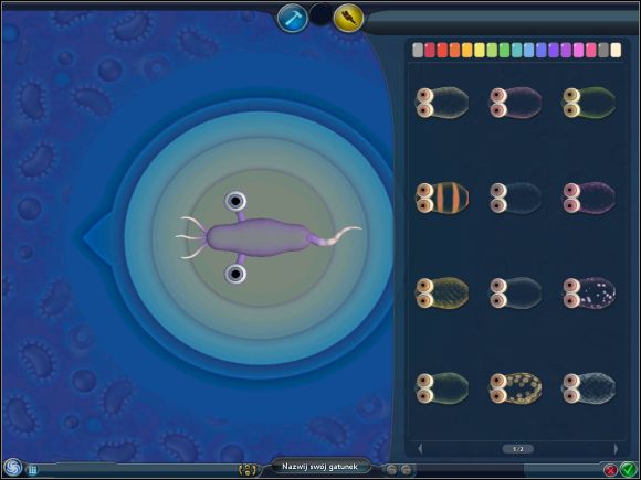 Remember - you can modify the way your creature eats to make him omnivore - Creating a being - Cell Stage - Spore - Game Guide and Walkthrough