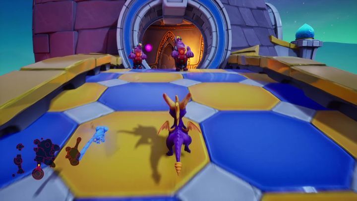 By walking along the bridge, you will reach a small room - Enchanted Towers | Spyro: Year of the Dragon Walkthrough - Midday Gardens - Spyro Reignited Trilogy Guide