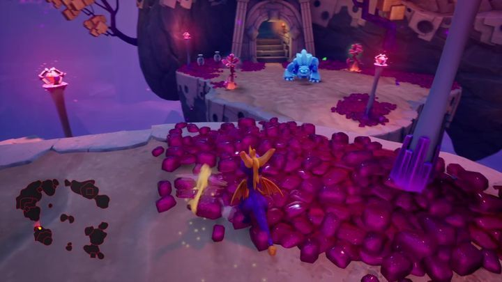 Thanks to this you will be able to enter the next cave safely - Crystal Islands | Spyro: Year of the Dragon Walkthrough - Midnight Mountain - Spyro Reignited Trilogy Guide