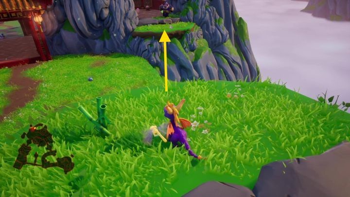 Additionally, you will also find a staircase behind one of the rocks that will lead you to a niche, where you will find another egg - Bamboo Terrace | Spyro: Year of the Dragon Walkthrough - Midday Gardens - Spyro Reignited Trilogy Guide