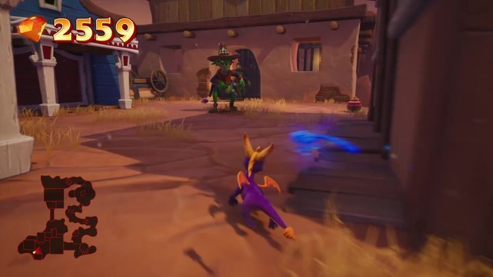 You will enter the prison - Dino Mines | Spyro: Year of the Dragon Walkthrough - Midnight Mountain - Spyro Reignited Trilogy Guide