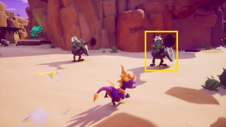 You approach this in two ways - Dry Canyon | Spyro The Dragon Walkthrough - Peace Keeper - Spyro Reignited Trilogy Guide