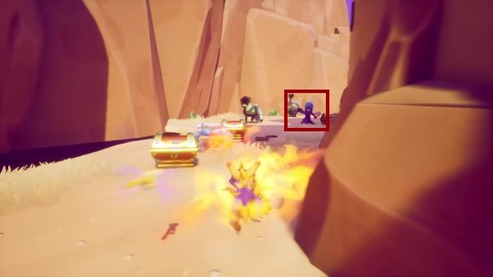 Going further along this path you will reach a place where it connects with the second road that began near the starting location - Dry Canyon | Spyro The Dragon Walkthrough - Peace Keeper - Spyro Reignited Trilogy Guide