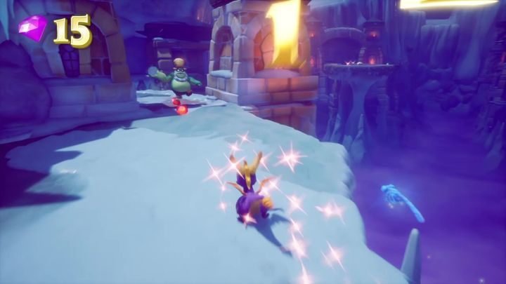 By following this path you will unwittingly reach the first dragon - Ice Cavern | Spyro The Dragon Walkthrough - Peace Keeper - Spyro Reignited Trilogy Guide