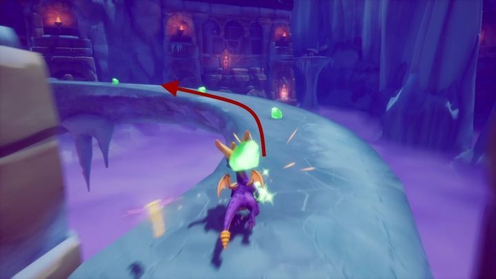 Continuing along your way, you will reach a large courtyard - Ice Cavern | Spyro The Dragon Walkthrough - Peace Keeper - Spyro Reignited Trilogy Guide