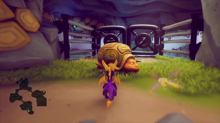 Use fire on the nearby turtle to move it to a pressure plate that opens the gate - Sunny Beach | Spyro 2 Riptos Rage Walkthrough - Summer Forest - Spyro Reignited Trilogy Guide
