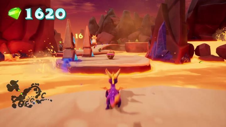 Here you will find a gate of resistance, which will be required to complete one of the challenges - Skelos Badlands | Spyro 2 Riptos Rage Walkthrough - Autumn Plains - Spyro Reignited Trilogy Guide