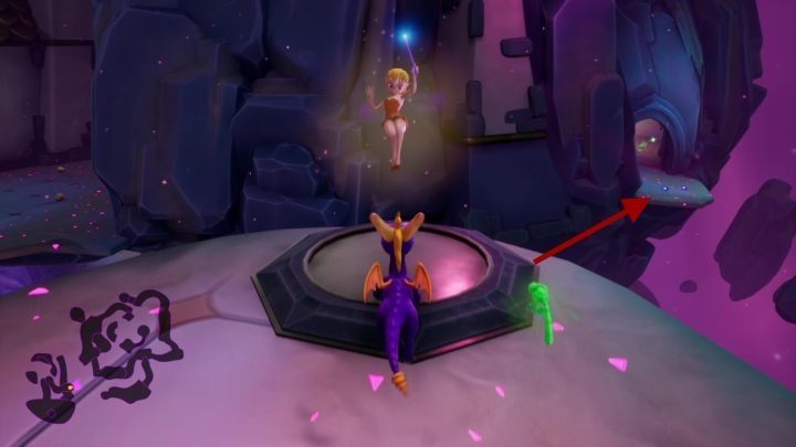 The dragon is located on a rock shelf - Dark Passage | Spyro The Dragon Walkthrough - Dream Weavers - Spyro Reignited Trilogy Guide