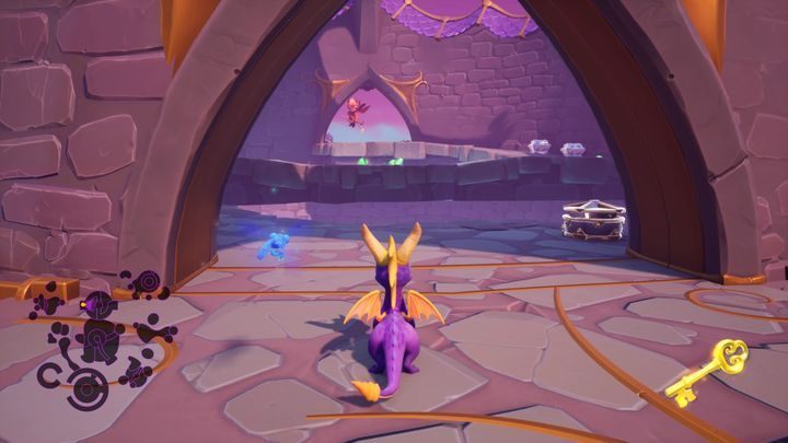 Use the teleport, that has been opened by the fairies, to the balcony from which the zigzagging path departs - Lofty Castle | Spyro The Dragon Walkthrough - Dream Weavers - Spyro Reignited Trilogy Guide
