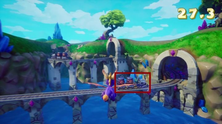 Once you have started the level, head immediately to the train that is closer to you - Sunny Flight | Spyro The Dragon Walkthrough - Artisans - Spyro Reignited Trilogy Guide