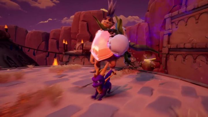 In the first stage, he attacks with a charge - Doctor Shemp | Bosses in Spyro Reignited Trilogy - Bosses - Spyro Reignited Trilogy Guide