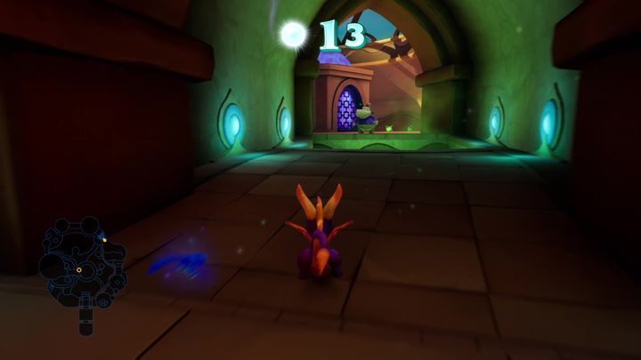 The main part of the level focuses on Spyro following the hippo and knocking down fruits from the trees - Shady Oasis | Spyro 2 Riptos Rage Walkthrough - Autumn Plains - Spyro Reignited Trilogy Guide