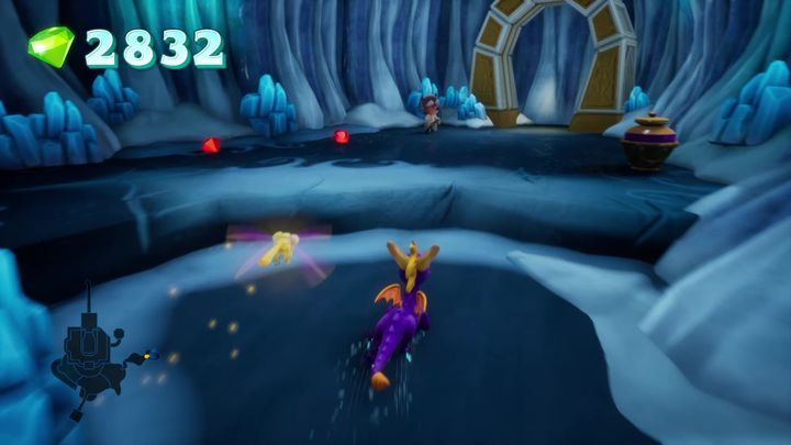 Go right - you will come across a cave - Winter Tundra | Spyro 2 Riptos Rage Walkthrough - Winter Tundra - Spyro Reignited Trilogy Guide