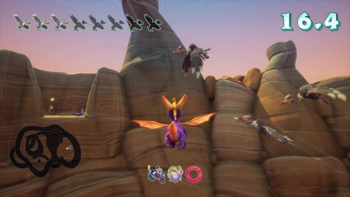 The last biker should appear in the area - Canyon Speedway | Spyro 2 Riptos Rage Walkthrough - Winter Tundra - Spyro Reignited Trilogy Guide