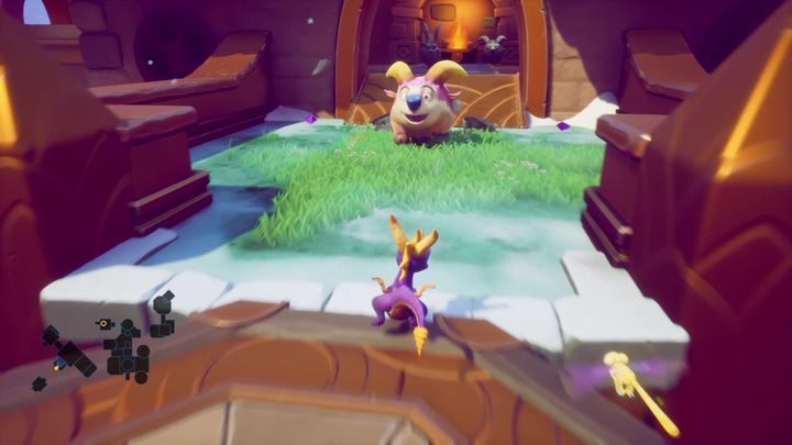 You come across rams encased in stone - Cloud Temples | Spyro 2 Riptos Rage Walkthrough - Winter Tundra - Spyro Reignited Trilogy Guide