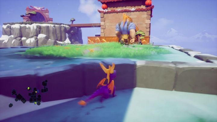 Jump down to reach the area below the temple - Cloud Temples | Spyro 2 Riptos Rage Walkthrough - Winter Tundra - Spyro Reignited Trilogy Guide