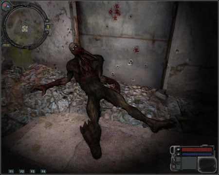 Search the three Stalkers bodies and then head deeper into the monster's lair by following your employee (screen) - Walkthrough - Zaton Quests - Part 2 - Walkthrough - S.T.A.L.K.E.R.: Call of Pripyat - Game Guide and Walkthrough