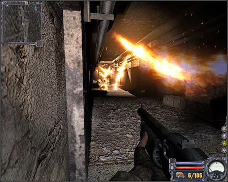 You shouldn't have any major problems getting to the opposite end of this corridor - Agroprom Sewers - Quests - part 1 - Walkthrough - S.T.A.L.K.E.R.: Clear Sky - Game Guide and Walkthrough