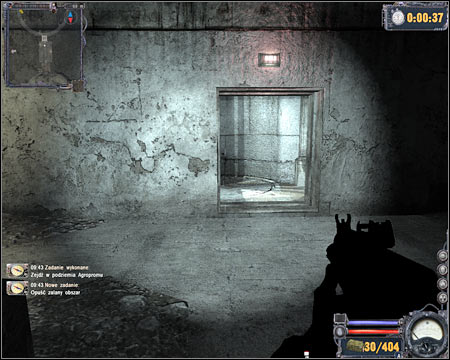 Make a left turn once you've reached a new corridor - Agroprom Sewers - Quests - part 2 - Walkthrough - S.T.A.L.K.E.R.: Clear Sky - Game Guide and Walkthrough