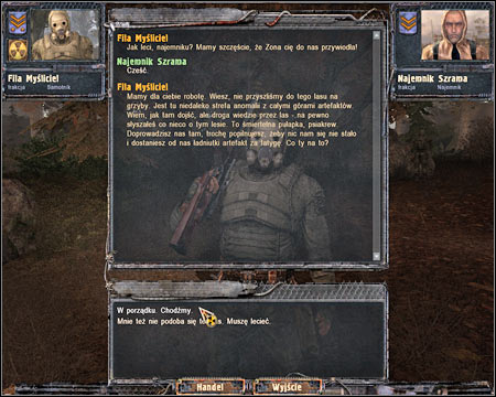 It's important that you stay close to the main group, so you won't have to worry about finding yourself too close to dangerous anomalies - Red Forest - Quests - part 2 - Walkthrough - S.T.A.L.K.E.R.: Clear Sky - Game Guide and Walkthrough