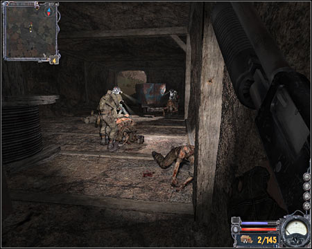 The second group of monsters will attack you near the exit (screen) - Red Forest - Quests - part 2 - Walkthrough - S.T.A.L.K.E.R.: Clear Sky - Game Guide and Walkthrough