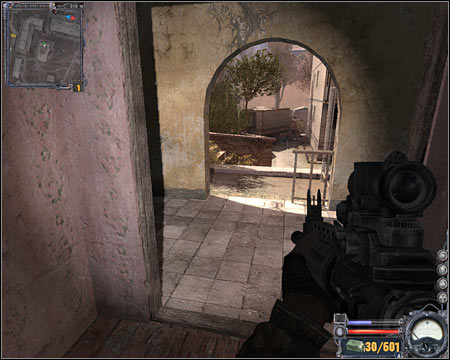 You should stop for a second or two once you've reached a road filled with anomalies (screen) - Limansk - Quests - part 2 - Walkthrough - S.T.A.L.K.E.R.: Clear Sky - Game Guide and Walkthrough