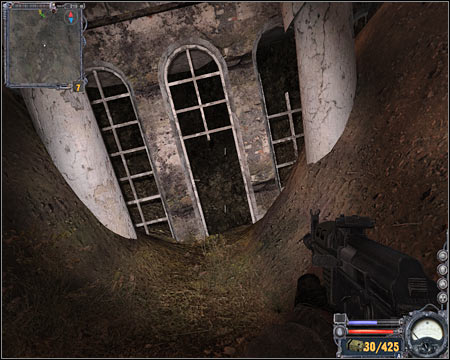 You shouldn't have any problems reaching the stairs - Hospital - Quests - part 1 - Walkthrough - S.T.A.L.K.E.R.: Clear Sky - Game Guide and Walkthrough