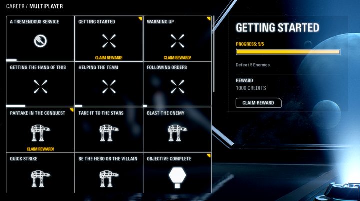 Milestones represent your in-game progress and give you various rewards. - Battlefront 2: Starting tips - Tips and advise - Star Wars Battlefront 2 Game Guide
