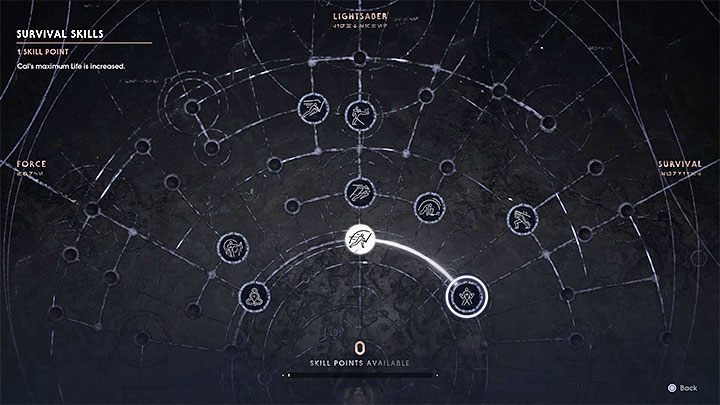 Another method is to buy skills for development points - How to heal the hero in Jedi Fallen Order? - Combat - Star Wars Jedi Fallen Order Guide