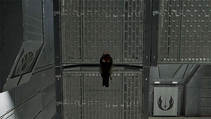In the final phase of running on the wall, perform a double jump and grab the vertical climbing wall - Chapter 5 Gorgara and the Tomb of Kujet | Fallen Order Walkthrough - Main Story - Star Wars Jedi Fallen Order Guide