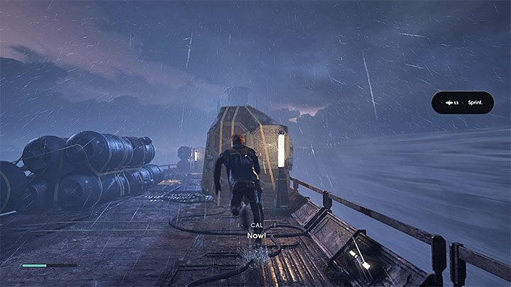 In the next section, you have to avoid fire from a hostile flying machine - Prologue | Fallen Order Walkthrough - Main Story - Star Wars Jedi Fallen Order Guide