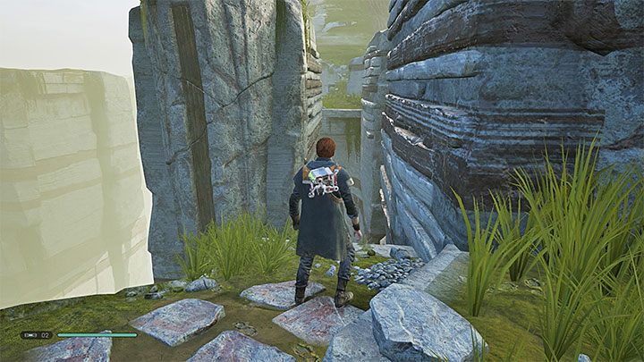 Take a look at the holomap - the area marked green is your destination - Chapter 1 Bogano | Fallen Order Walkthrough - Main Story - Star Wars Jedi Fallen Order Guide