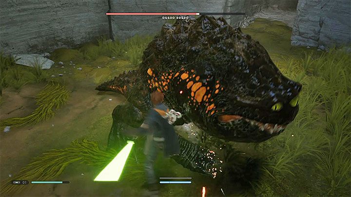 Attack the toad immediately after each dodged attack - Oggdo Bogdo (Bogano planet) | Fallen Order Boss - Bosses - Star Wars Jedi Fallen Order Guide