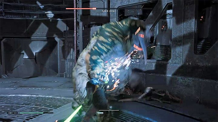 Try to attack the boss immediately after each unsuccessful sequence of attacks - Rabid Jotaz (Zeffo) | Fallen Order Boss - Bosses - Star Wars Jedi Fallen Order Guide