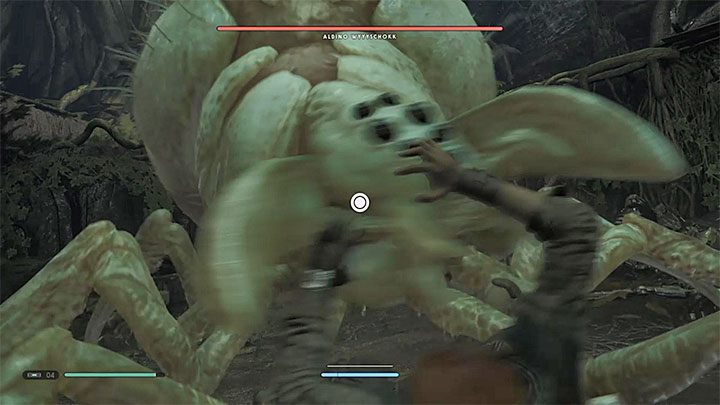 The fight can begin in two ways - you can attack the spider by jumping on it or the spider can surprise you - Albino Wyyyschokk (Kashyyyk) | Fallen Order Boss - Bosses - Star Wars Jedi Fallen Order Guide